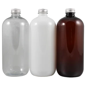 Botella Boston 480 ml (tapa metálica natural, blanca o ámbar)