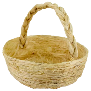 Canasta de Ixtle Redonda (con asa) 14cm