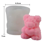 Molde de Silicón Oso Corazón & Flores