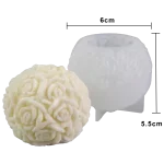 Molde de Silicón Ramo de Rosas 6cm 85g para vela o jabón