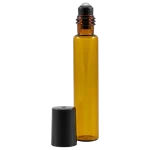 Roll On 10ml de Vidrio Ámbar (roller metalico)